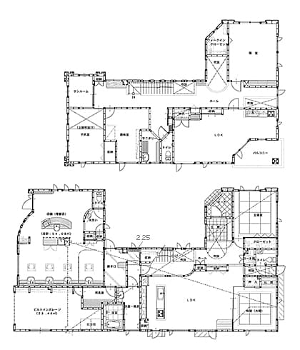 Barber House の間取り