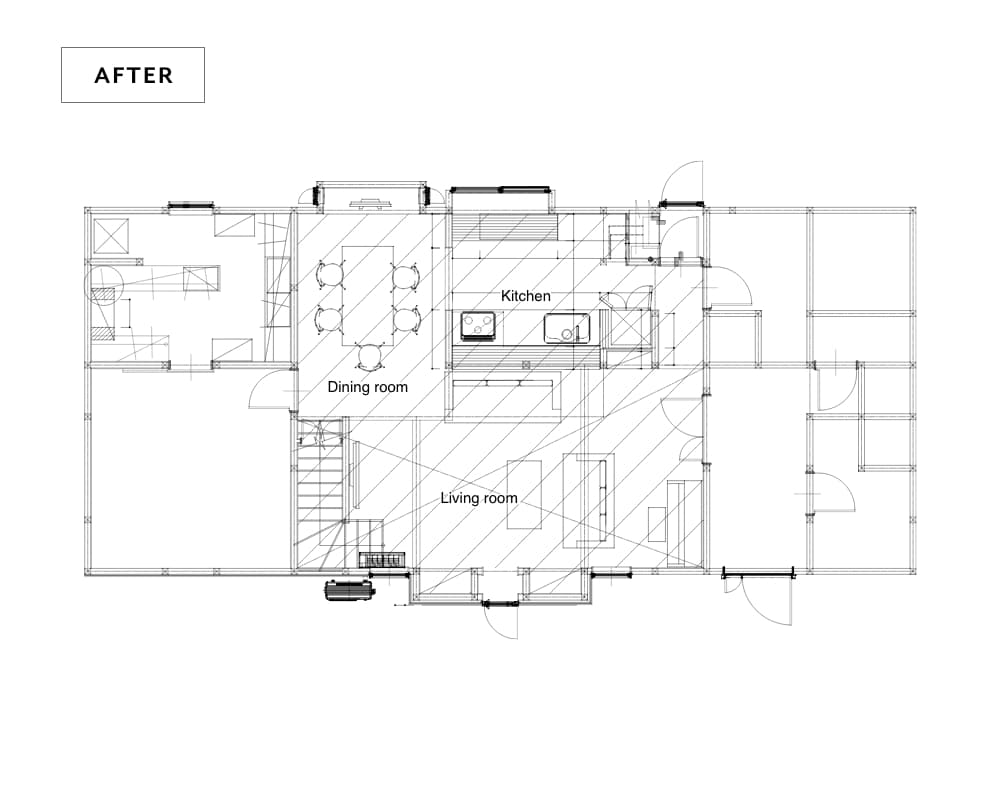 T-renovation house 改修後 の間取り